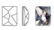 Swarovski 2520 8x6mm CRYSTAL AB Foiled 6 pieces