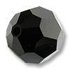 6mm JET Round Faceted 12pk - CRYSTALLIZED Swarovski 5000