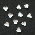 6x7mm Crystal Heart Hot Fix Rhinestone 10pcs