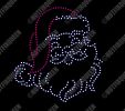 CHRISTMAS SANTA HEAD Hot Fix Motif