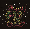 CHRISTMAS MOOSE Hot Fix Motif